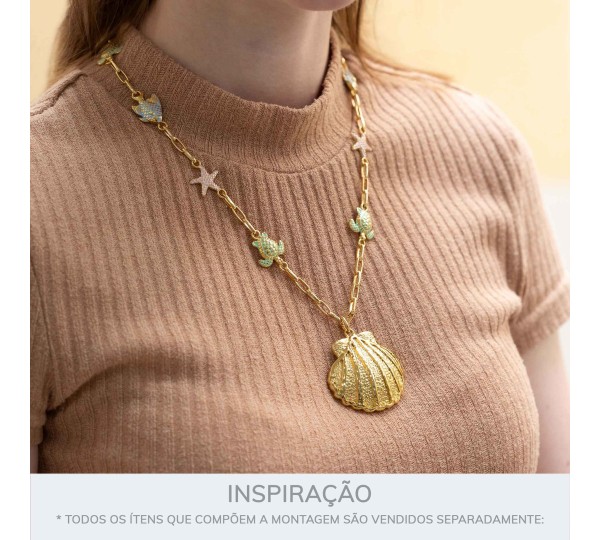 Conjunto de Pingentes Marítimo Dourado