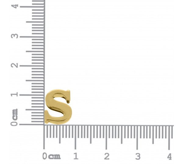 Passador Letra S Ouro 10mm
