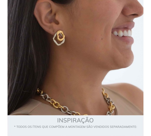 Brinco Mineral Ouro com Níquel 22mm