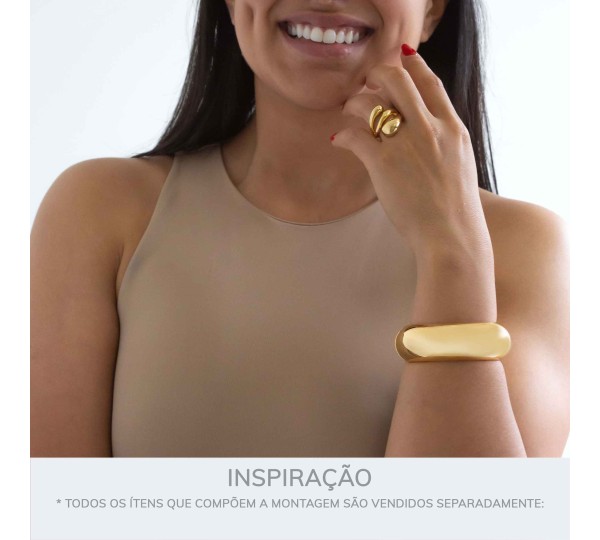 Maxi Bracelete Bold Dourado 78mm