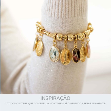 Pingente Medalha Nossa Senhora Conceição Ouro 23mm