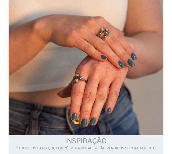 Anel Prateado Shine N°21