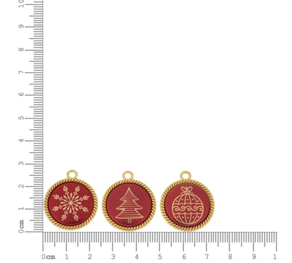 Conjunto Medalhas de Natal Ouro