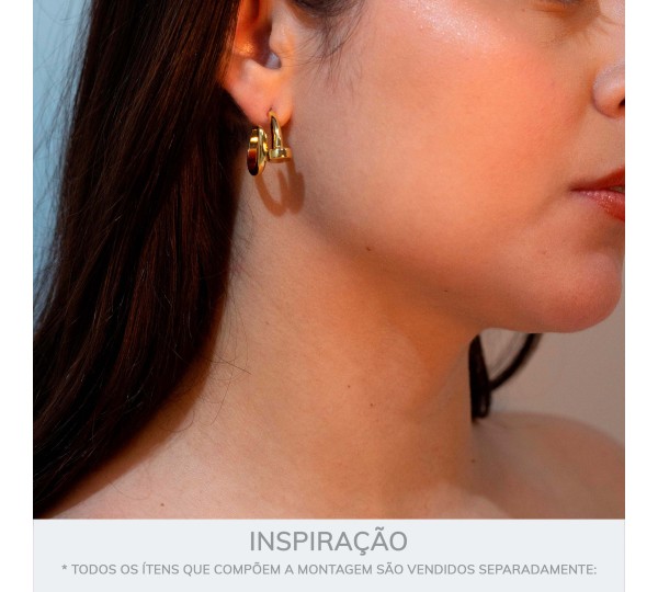 Brinco de Argola Prego Ouro 26mm