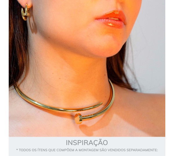 Colar Prego Dourado 155mm
