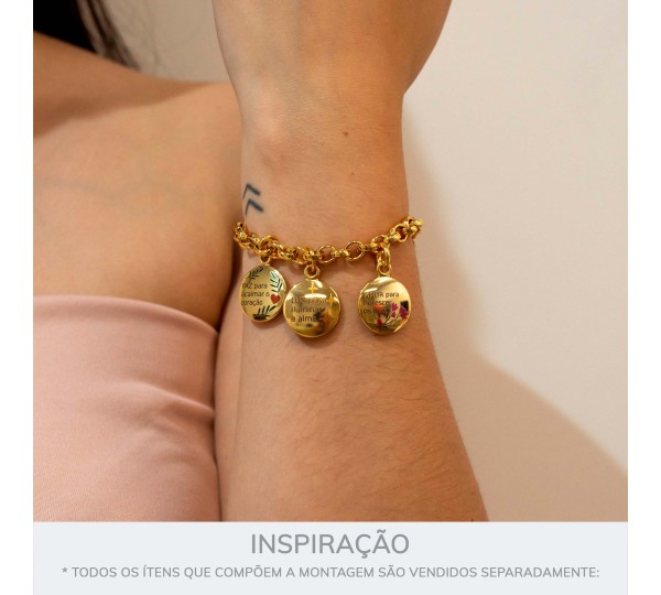 Pingente Luz Ouro 20mm