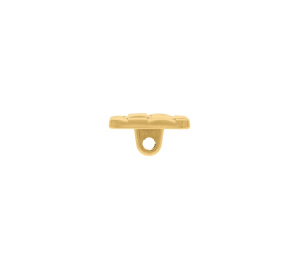 Botão Dourado Tramado Quadrado 18mm