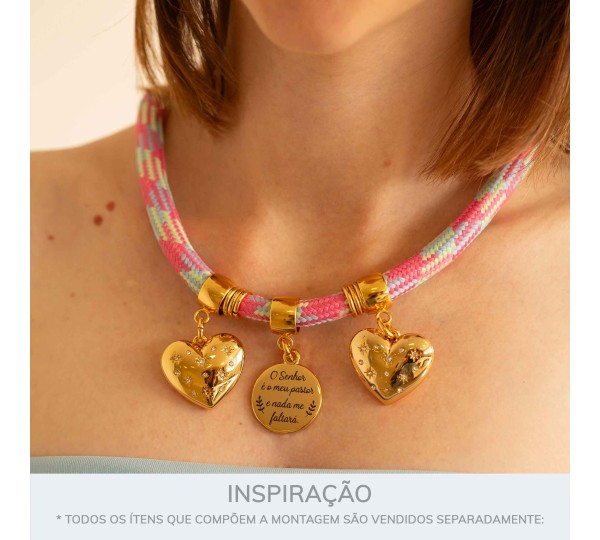 Pingente Meu Pastor Ouro 32mm