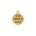 Pingente Ouro Personalizado Escuro 20mm