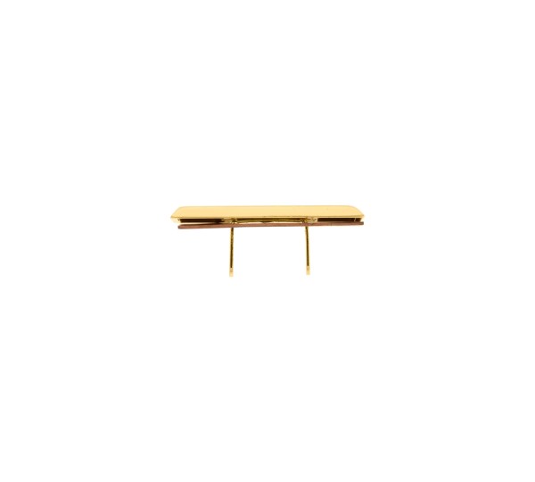 Placa de Metal Ouro com Garra 36,5mm