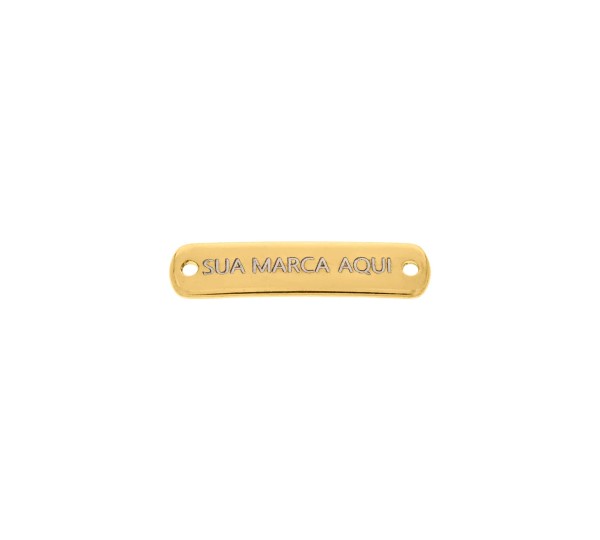 Placa Personalizada Ouro 30mm