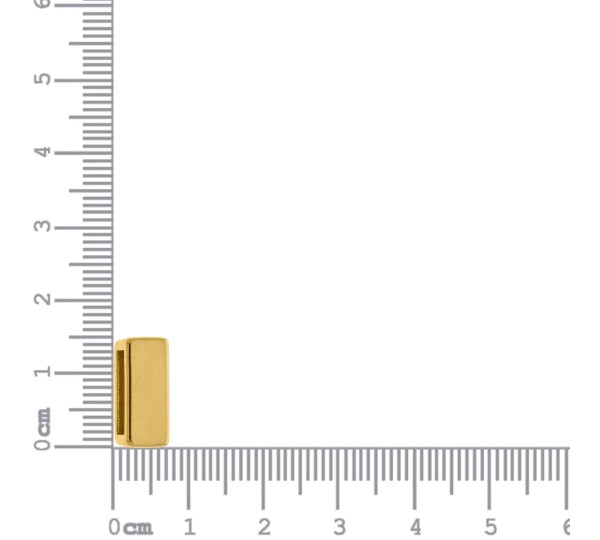 Passador Retangular Ouro 15mm
