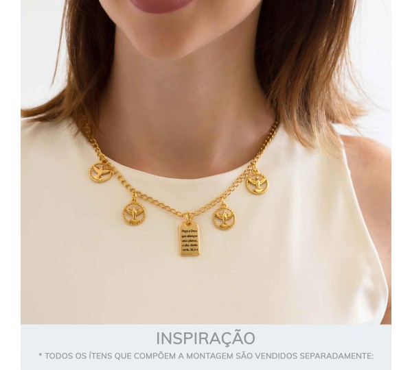 Conjunto Pingentes Princípios Da Vida Ouro
