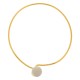 Colar Esferas Dourado com Off White 138mm