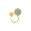 Maxi Anel Dourado Esferas com Verde Menta N° 20