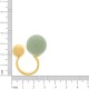 Maxi Anel Dourado Esferas com Verde Menta N° 20