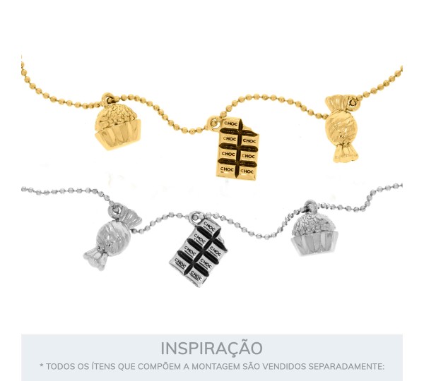 Conjunto Pingentes Docinhos Ouro