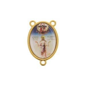 Entremeio Terço Nossa Senhora Medianeira Ouro 30mm