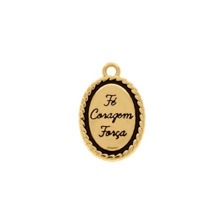 Pingente Medalha Nossa Senhora de Guadalupe Ouro 23mm