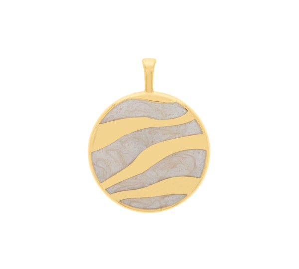 Pingente Fluidez Ouro com Pérola 51mm