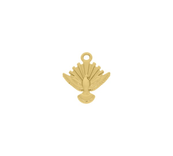 Pingente Pomba Espírito Santo Ouro 22mm