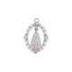 Pingente Oval Níquel Nossa Senhora Aparecida 33mm