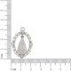 Pingente Oval Níquel Nossa Senhora Aparecida 33mm