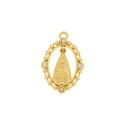 Pingente Nossa Senhora Aparecida Ouro com Strass 32mm