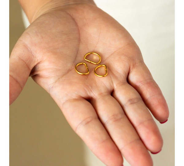 Meia Argola Ouro 11mm
