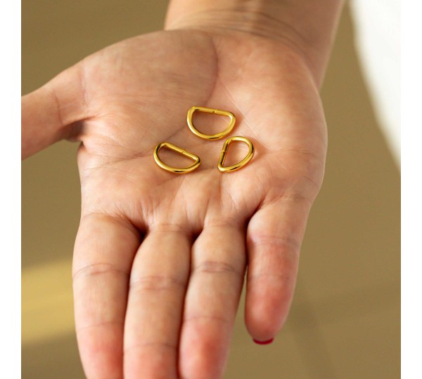 Meia Argola Ouro 13mm