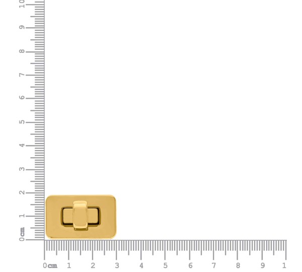 Fecho Bolsa Retangular Ouro 31mm