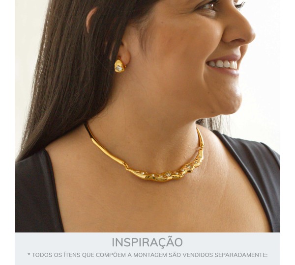 Colar Dourado Estelar 150mm