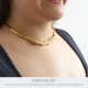 Colar Dourado Estelar 150mm