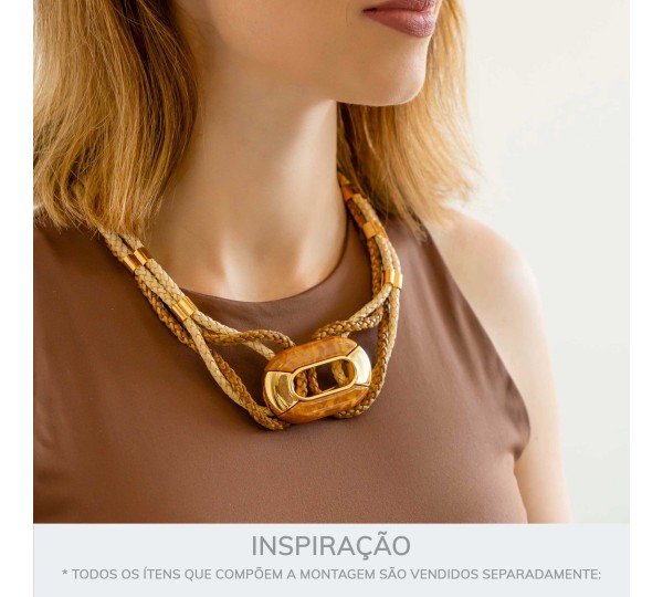 Passador Dourado com Caramelo Mesclado 58mm
