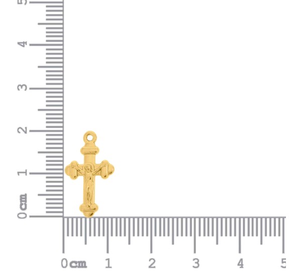 Pingente Crucifixo Jesus Crucificado Ouro 20mm