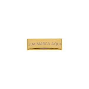 Placa Personalizada Ouro com gravação a laser 30mm