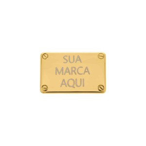Placa Personalizada Ouro 40mm