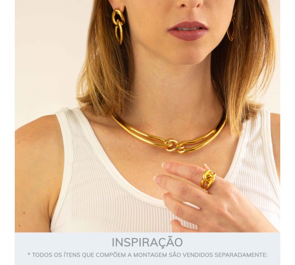 Colar Elos Ouro 148mm