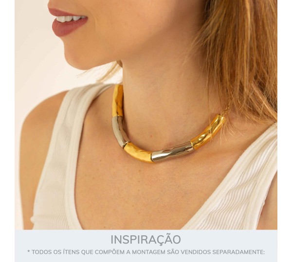 Passador Tubo Orgânico Ouro 36mm