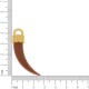 Pingente Dente de Sabre Ouro com Marrom 42mm