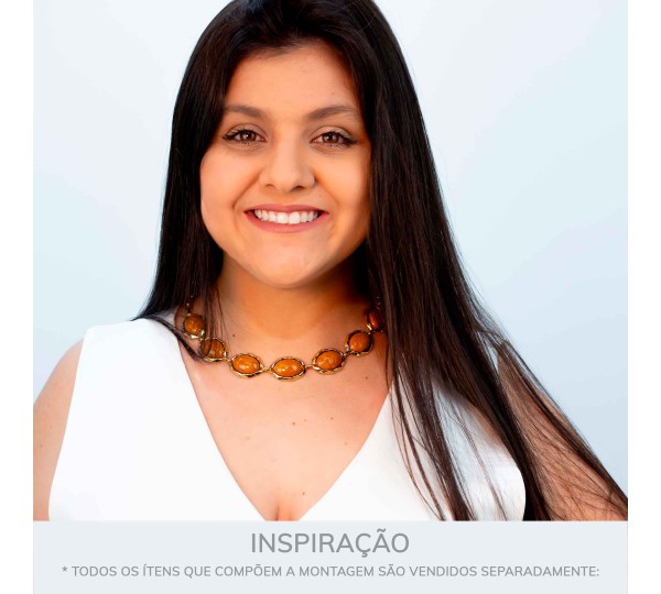 Pingente Ouro com Caramelo Mesclado 30mm