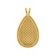 Pingente Gota Ouro com Verde Musgo 63mm