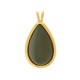 Pingente Gota Ouro com Verde Musgo 63mm