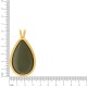 Pingente Gota Ouro com Verde Musgo 63mm