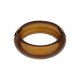 Maxi Bracelete Acrílico Café Translúcido 78mm