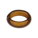 Maxi Bracelete Acrílico Café Translúcido 78mm