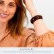 Maxi Bracelete Acrílico Café Translúcido 78mm