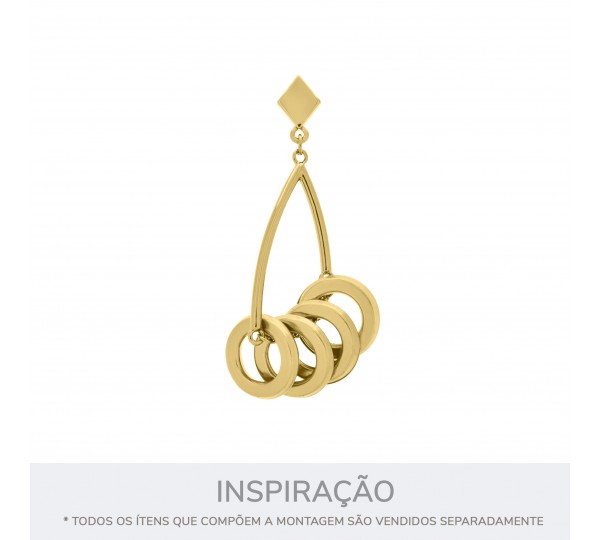 Base para Brinco Losango Ouro