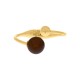 Bracelete Dourado Esferas com Café Translúcido 65mm