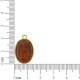Pingente Ouro com Pedra Marrom 23mm